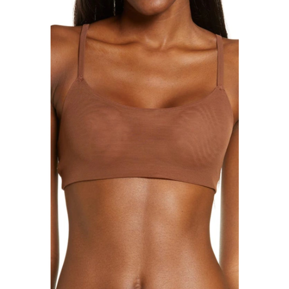 Skims Mesh Scoop Neck Bralette Jasper